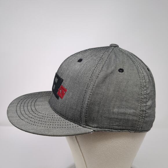 O'Neill Fitted Baseball Cap Gray 7 1/4 Embroidered Vented Holes 210 Fitted - Picture 3 of 11